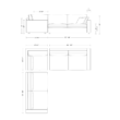 Elysian Corner Sectional Sofa Dimensions