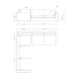 Elysian Corner Sectional Sofa Dimensions