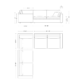 Elysian Corner Sectional Sofa Dimensions