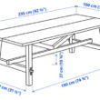 Harbor Oak Dining Set dimensions