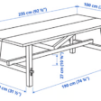 Harbor Oak Dining Set dimensions