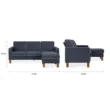 Harbor Sectional Sofa with dimensions: 81.63" width, 59.63" depth, 35.38" height.