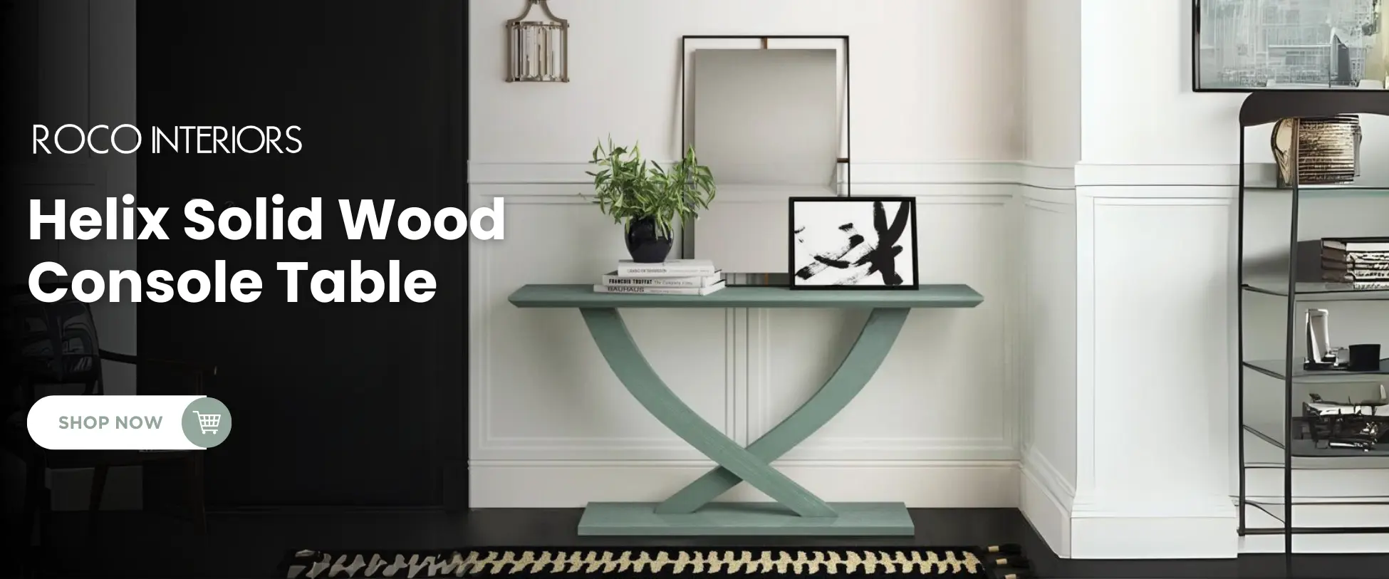 Helix solid wood console table Interior Design