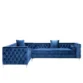 Blue Marcello Velvet Corner Sectional Side