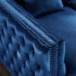 Blue Marcello Velvet Corner Sectional closeup