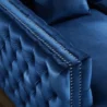 Blue Marcello Velvet Corner Sectional closeup