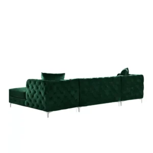 Melinda Velvet Sectional Sofa (1) Melinda Velvet Sectional Sofa 3-Piece
