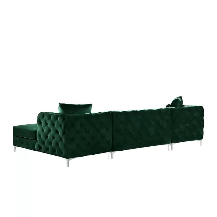 Melinda Velvet Sectional Sofa 3-Piece