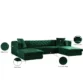 Green Melinda Velvet Sectional Sofa 3-Piece