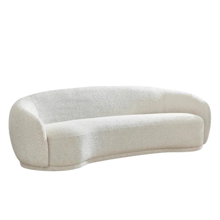 White Opulence Bouclé Chesterfield Sofa