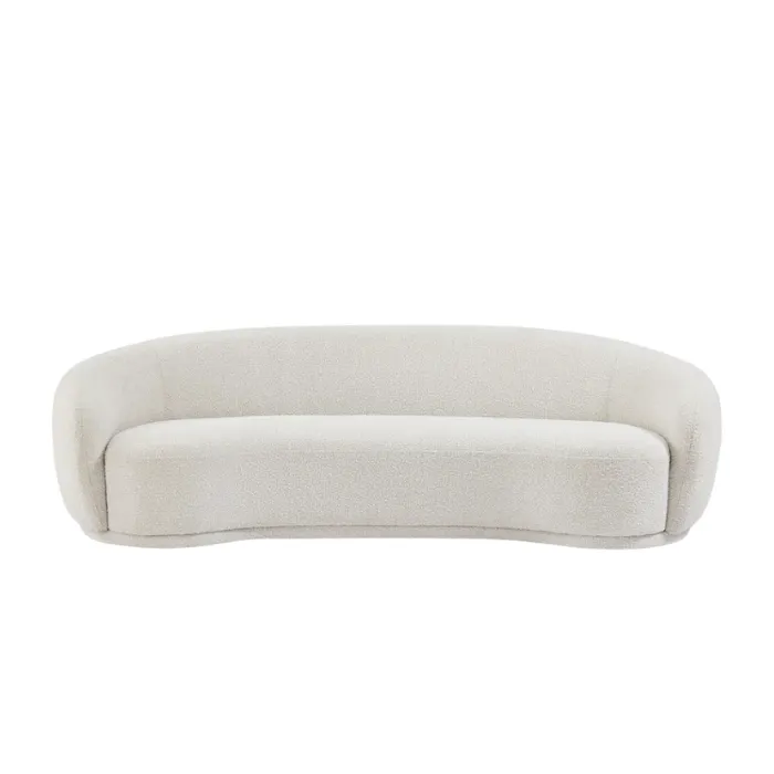 White Opulence Bouclé Chesterfield Sofa