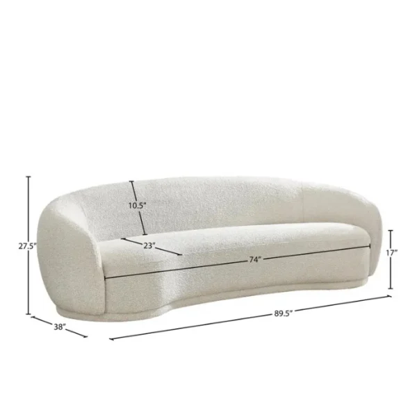 Opulence Bouclé Chesterfield Sofa (3) White Opulence Bouclé Chesterfield Sofa