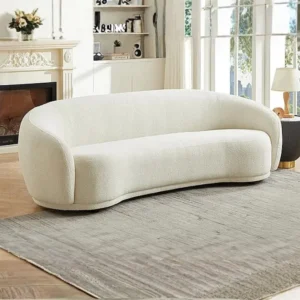 White Opulence Bouclé Chesterfield Sofa