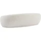 Side view of the Opulence Bouclé Chesterfield Sofa, emphasizing the sleek, rounded design with soft white bouclé fabric