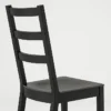 Orlivia Dining Set – Elegant Black Wooden Chair with Ladder Back Design