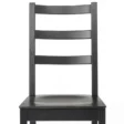 Orlivia Dining Set – Classic Black Wooden Chair with Ladder Backrest