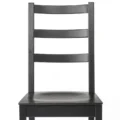 Orlivia Dining Set – Classic Black Wooden Chair with Ladder Backrest