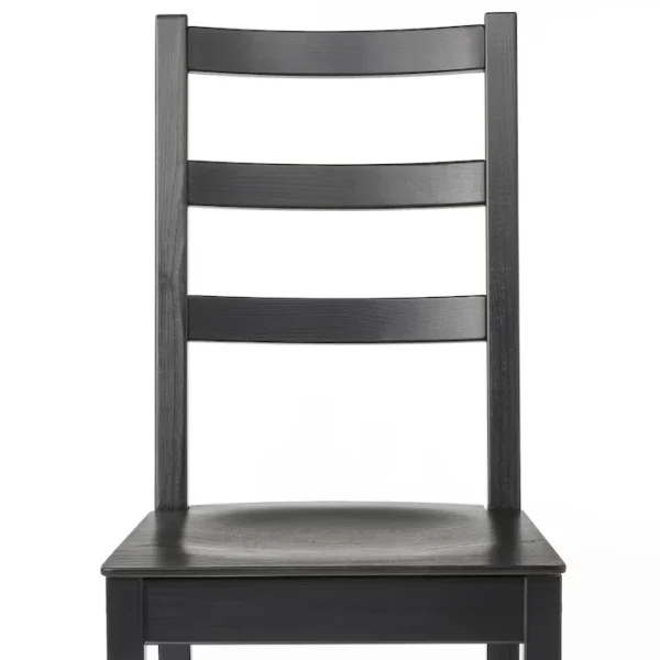 Orlivia Dining Set – Classic Black Wooden Chair with Ladder Backrest Orlivia Dining Set – Classic Black Wooden Chair with Ladder Backrest