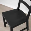 Orlivia Dining Set – Solid Black Wooden Chair with Smooth Seat Finish
