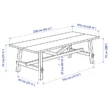 Orlivia Dining Set – Wooden Table Dimensions Diagram with Measurements
