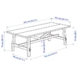 Orlivia Dining Set – Wooden Table Dimensions Diagram with Measurements