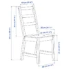 Orlivia Dining Set – Wooden Chair Dimensions Diagram with Measurements