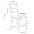 Orlivia Dining Set – Wooden Chair Dimensions Diagram with Measurements