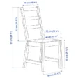 Orlivia Dining Set – Wooden Chair Dimensions Diagram with Measurements