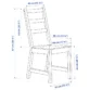 Orlivia Dining Set – Wooden Chair Dimensions Diagram with Measurements