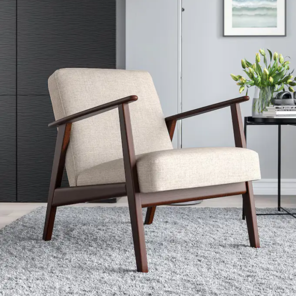Roco Harbor Armchair 1 Roco Harbor Armchair – Wooden lounge chair with cushioned seat and backrest, ideal for home and office use.