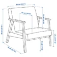 Roco Harbor Armchair – Wooden lounge chair with cushioned seat and backrest, ideal for home and office use.