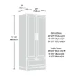 Tranquil Oak Wardrobe Closet Dimensions