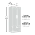 Tranquil Oak Wardrobe Closet Dimensions