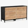 featuring side img image of black Aurelia Cane Dresser