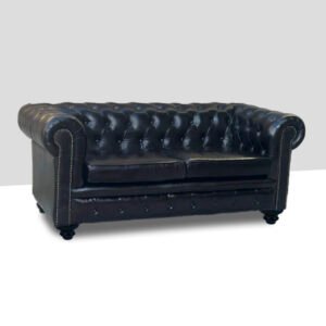 featuring Coal Prestige Chesterfield Leather Sofa