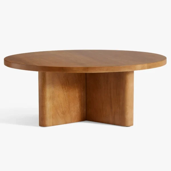 Creament Round Coffee Table side view featuring side img for Creament Round Coffee Table