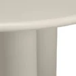 Close-up view of Fascia Round Dining Table with a smooth wooden surface and sturdy cylindrical base