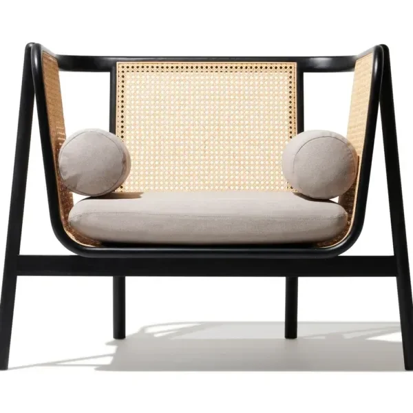 Harvey Cane Chair front view featuring image