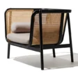 angled view of cane chair