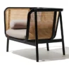 angled view of cane chair