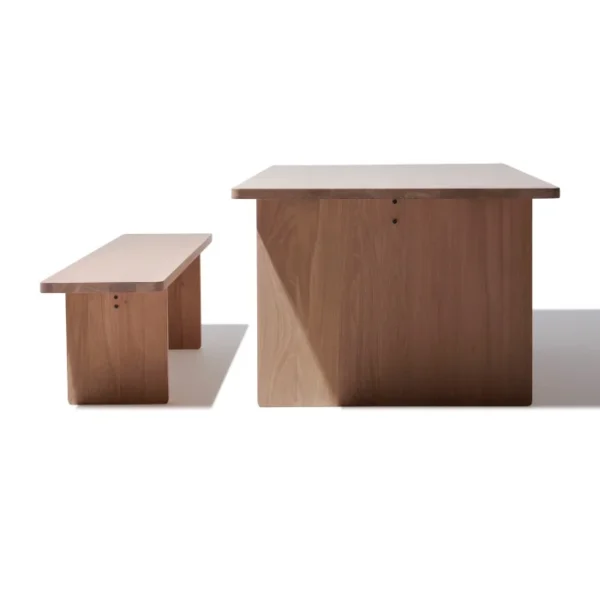 Lowkey Dining Table – Modern Wooden Dining Table with Bench Lowkey Dining Table – Modern Wooden Dining Table with Bench