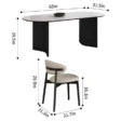 Modern 6-seater Orbis Dining Set with curved table and cushioned chairs