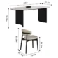 Modern 6-seater Orbis Dining Set with curved table and cushioned chairs
