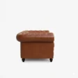 side profile view of 2 seater leather sofa