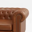 armrest close view of 2 seater leather sofa