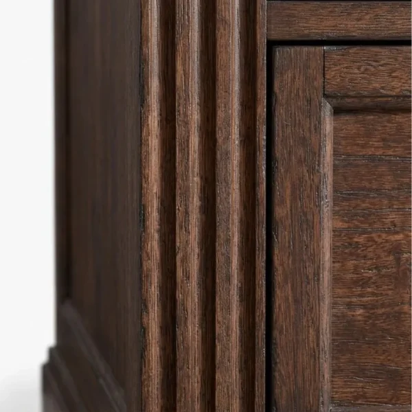 Stalwart Executive Desk - Dark Walnut (12)_ close view of side drawers