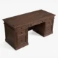 upper angled view of dark walnut desk