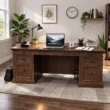 executive desk in simple office background
