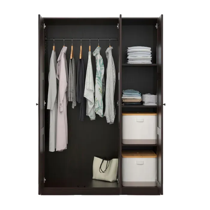 Trifold Wardrobe Black