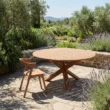 Outdoor dining table with matching chair